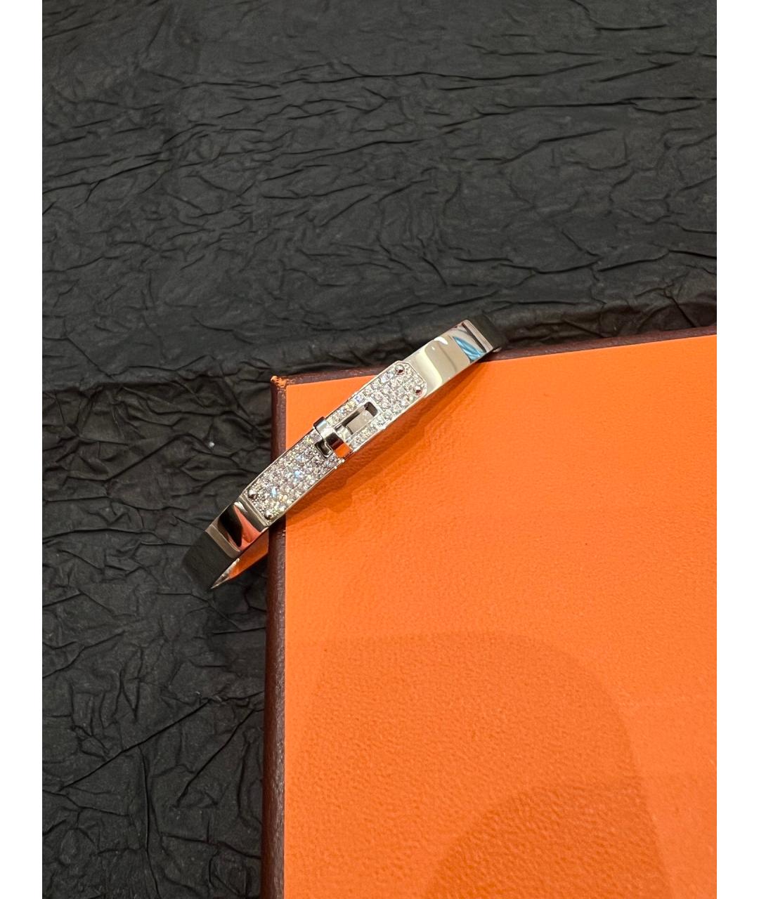 HERMES Серебрянный браслет из белого золота, фото 8