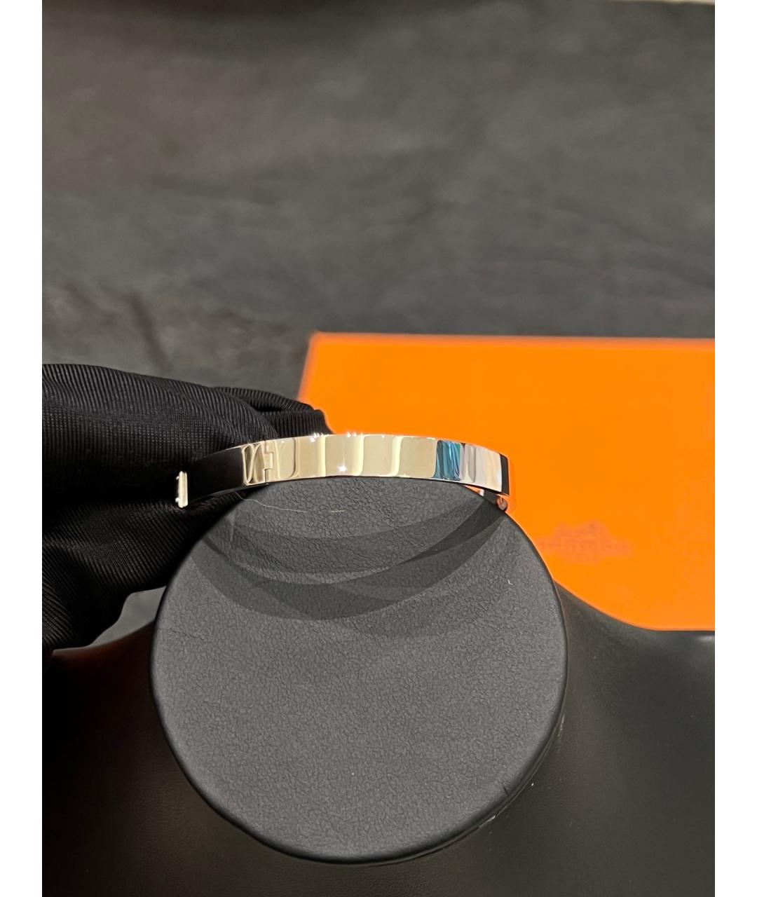 HERMES Серебрянный браслет из белого золота, фото 2