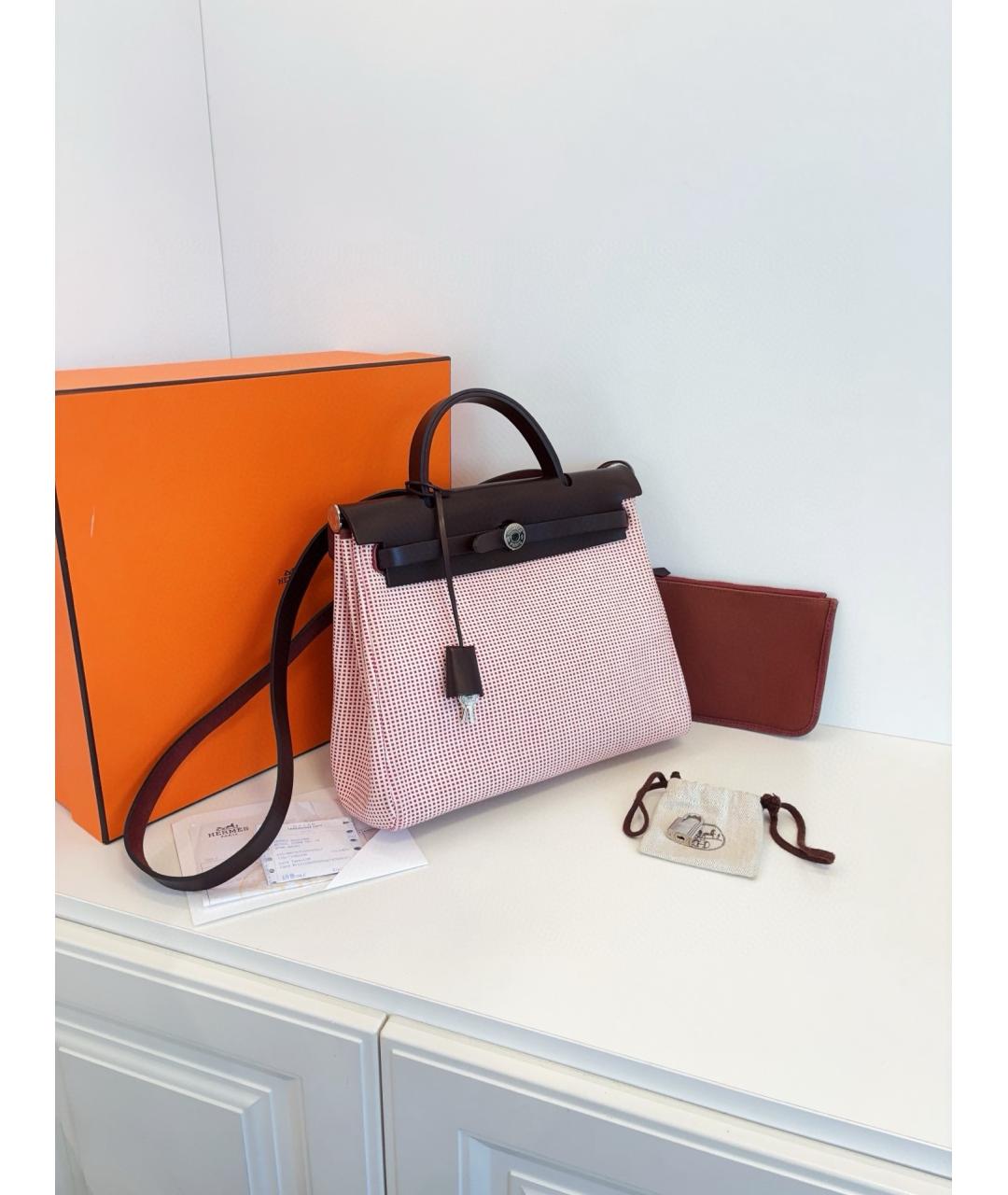 HERMES Красная деним сумка через плечо, фото 2