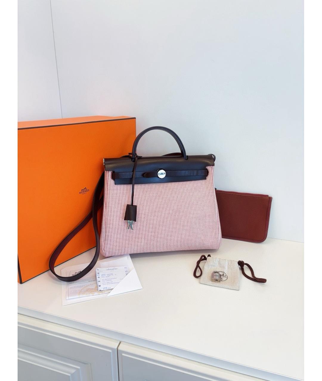 HERMES Красная деним сумка через плечо, фото 8