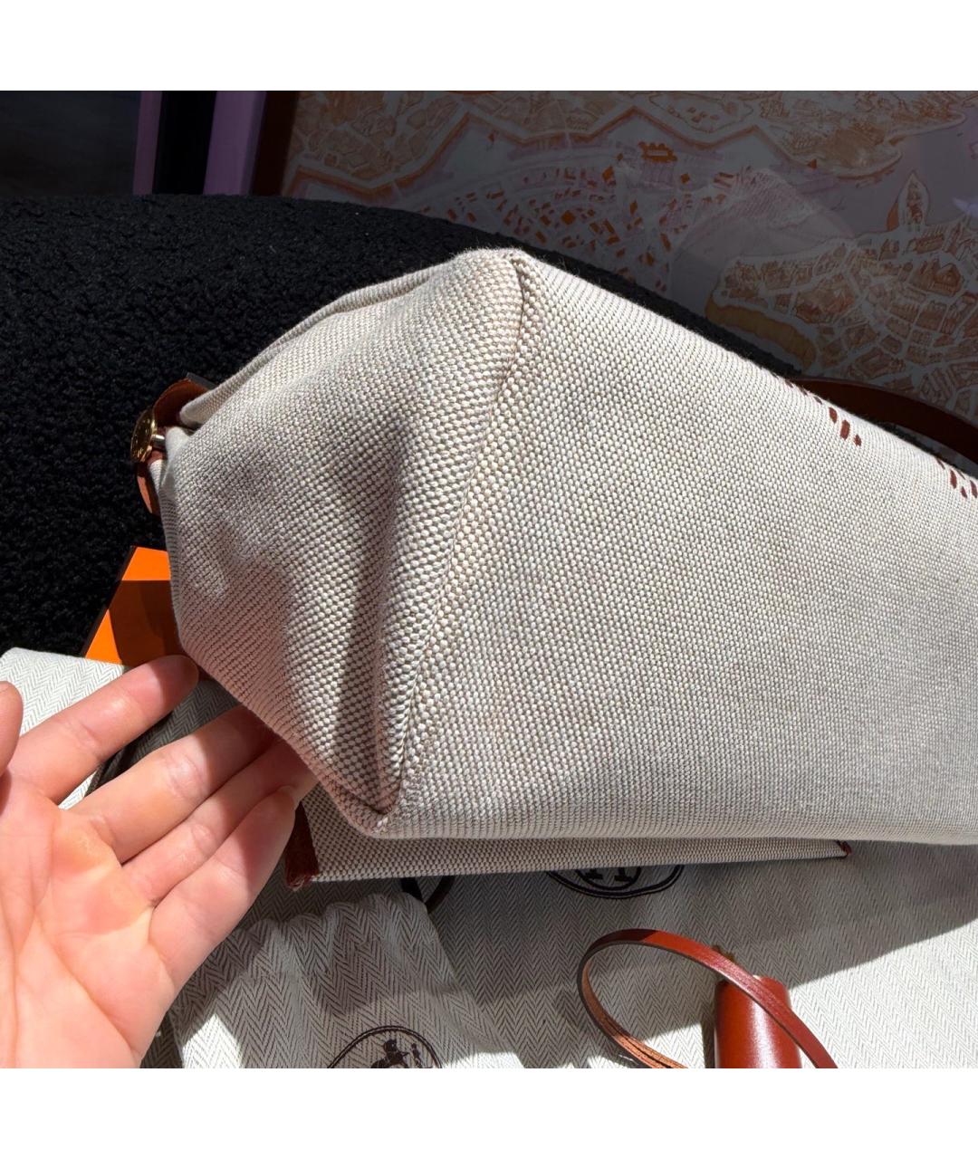 HERMES Красная деним сумка через плечо, фото 5