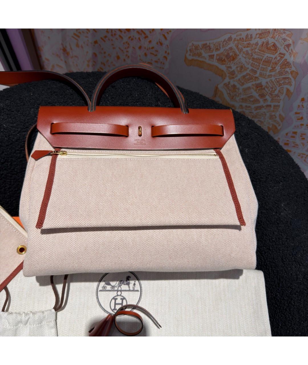 HERMES Красная деним сумка через плечо, фото 2