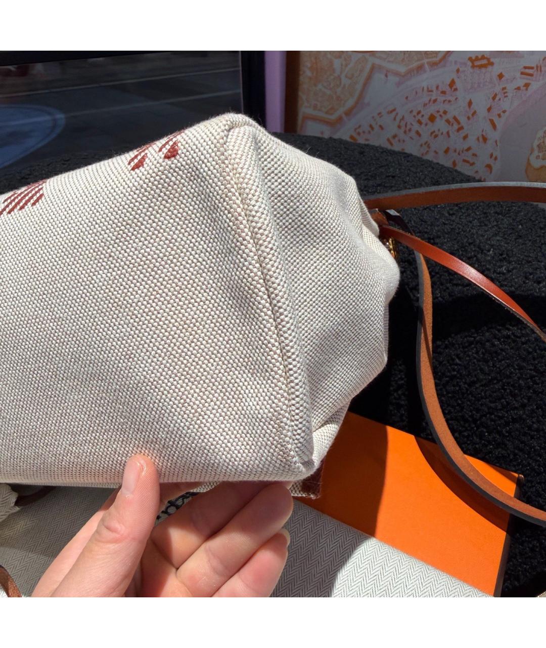 HERMES Красная деним сумка через плечо, фото 4