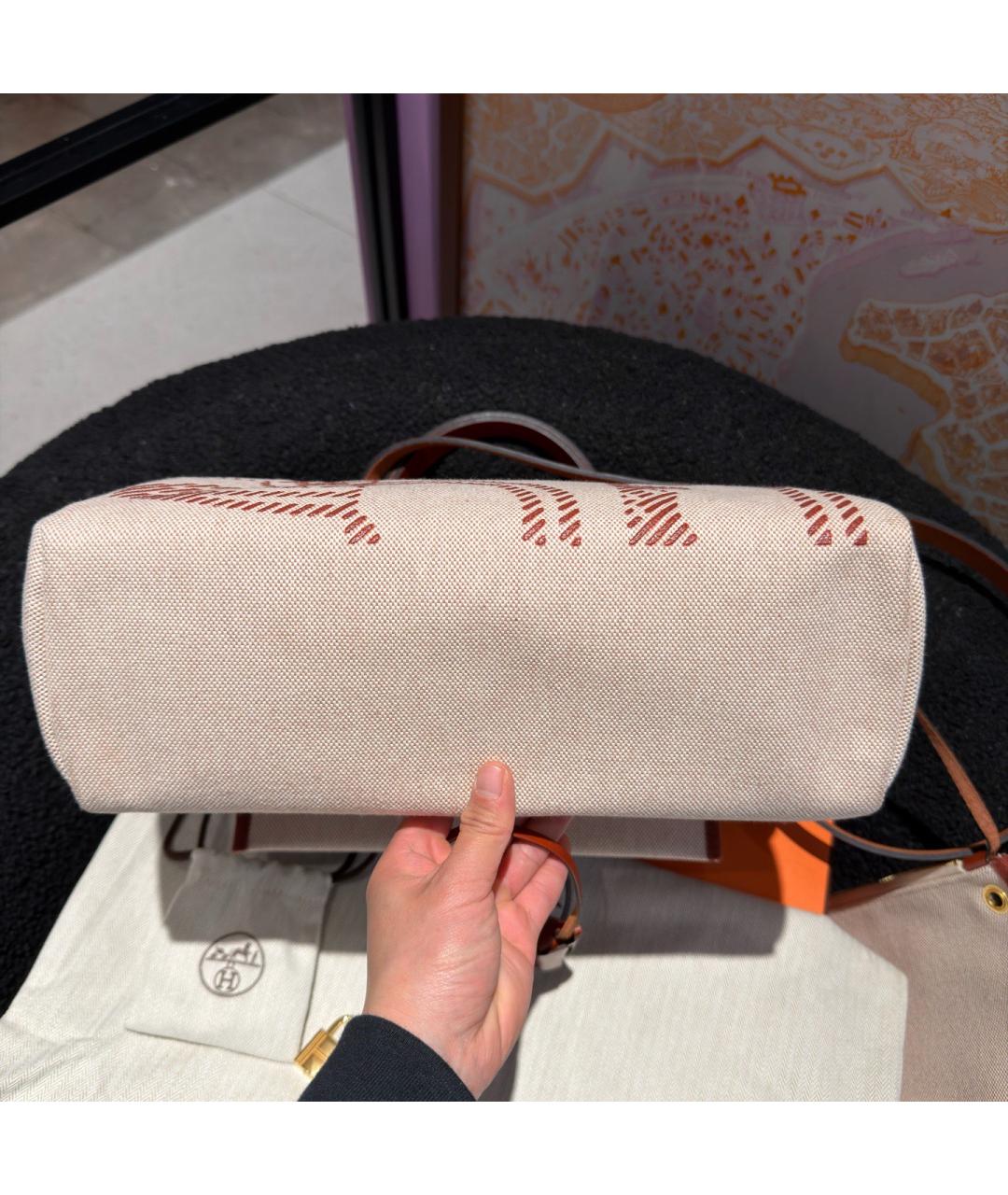 HERMES Красная деним сумка через плечо, фото 3