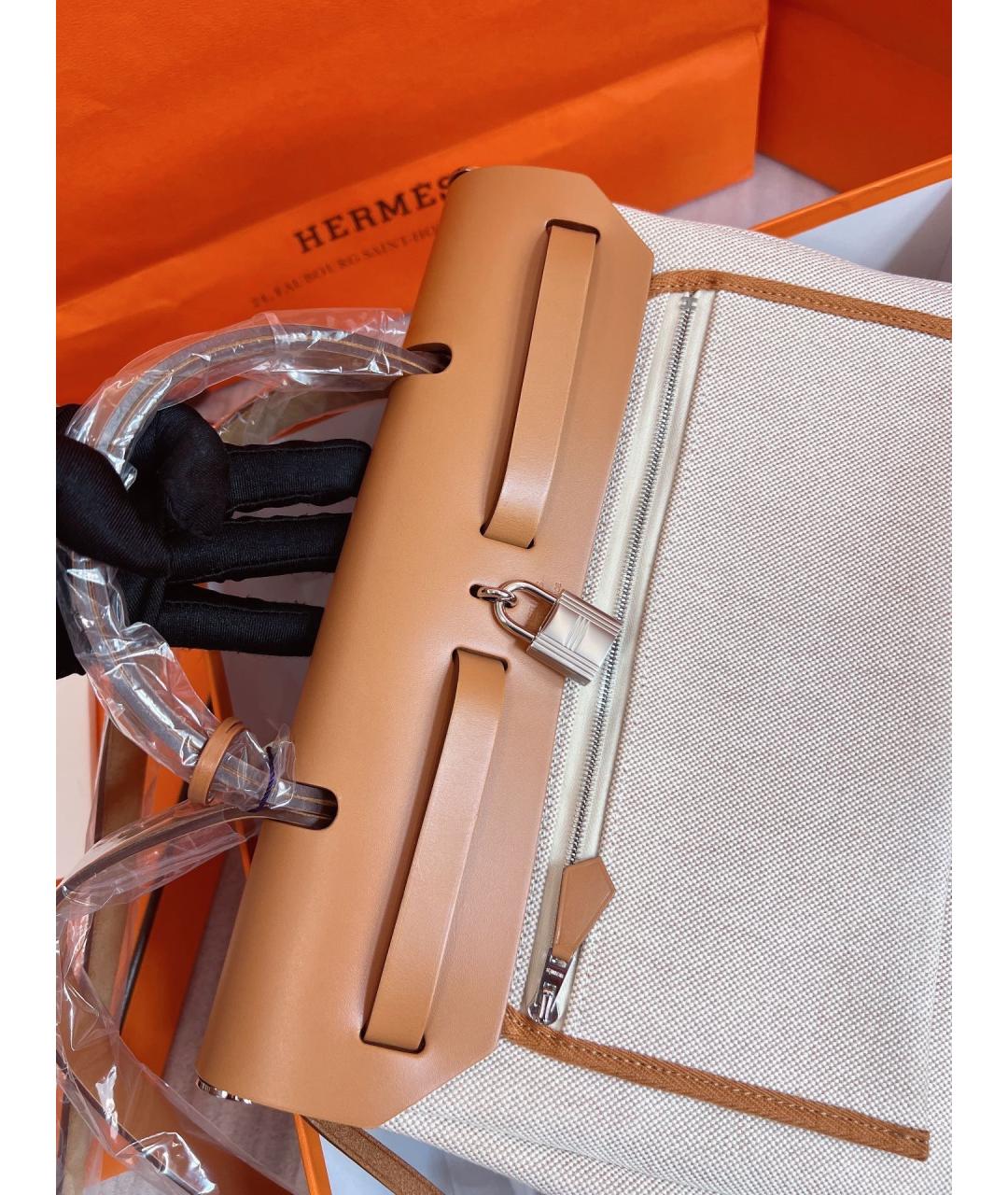 HERMES Коричневая деним сумка через плечо, фото 3