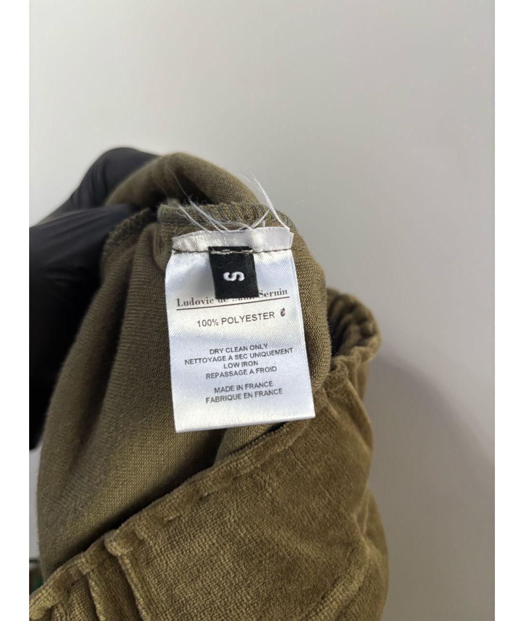 LUDOVIC DE SAINT SERNIN Хаки брюки широкие, фото 5