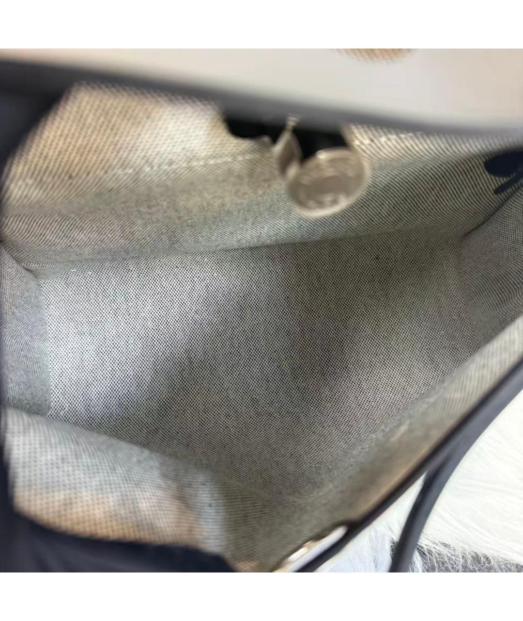 HERMES Черная деним сумка через плечо, фото 6