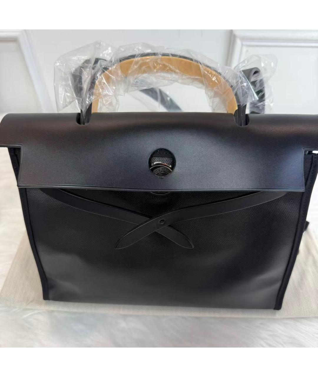 HERMES Черная деним сумка через плечо, фото 5