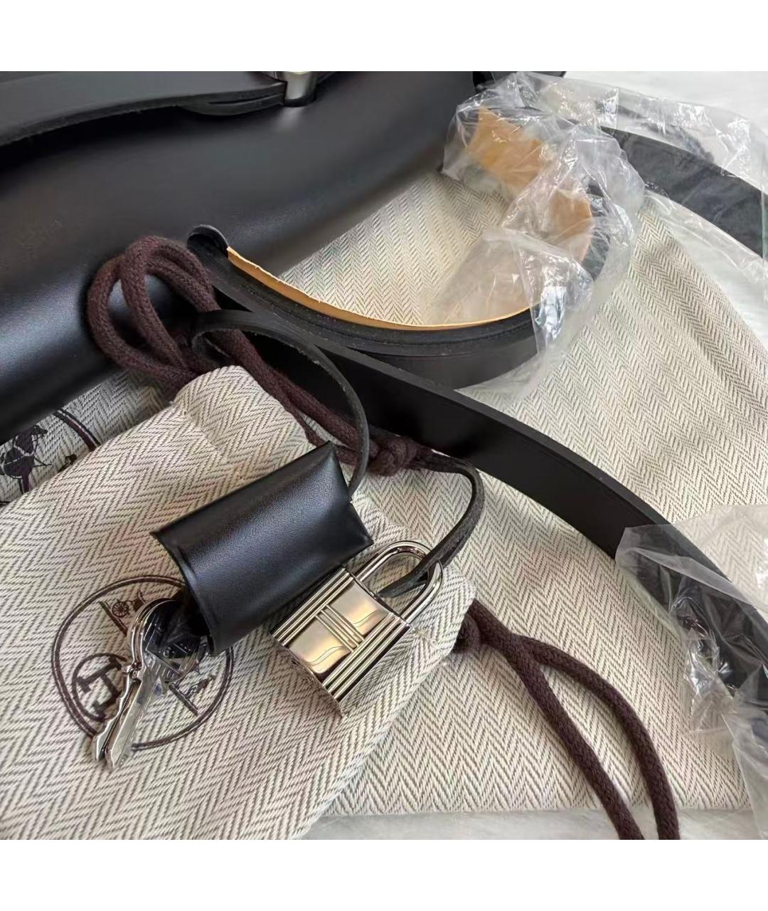 HERMES Черная деним сумка через плечо, фото 7