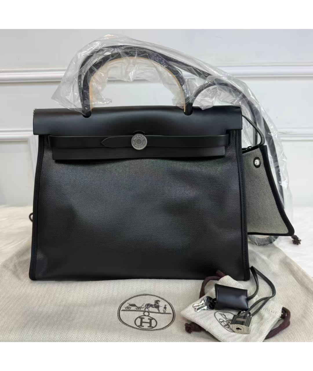 HERMES Черная деним сумка через плечо, фото 9