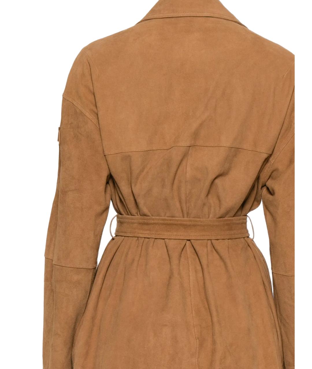 PEUTEREY Бежевая кожаная куртка, фото 3