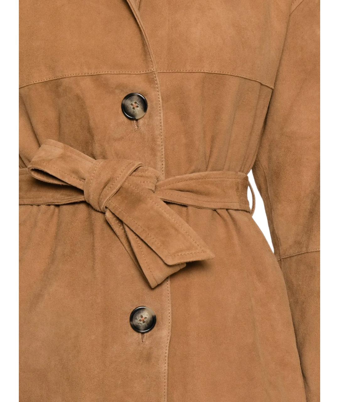 PEUTEREY Бежевая кожаная куртка, фото 2