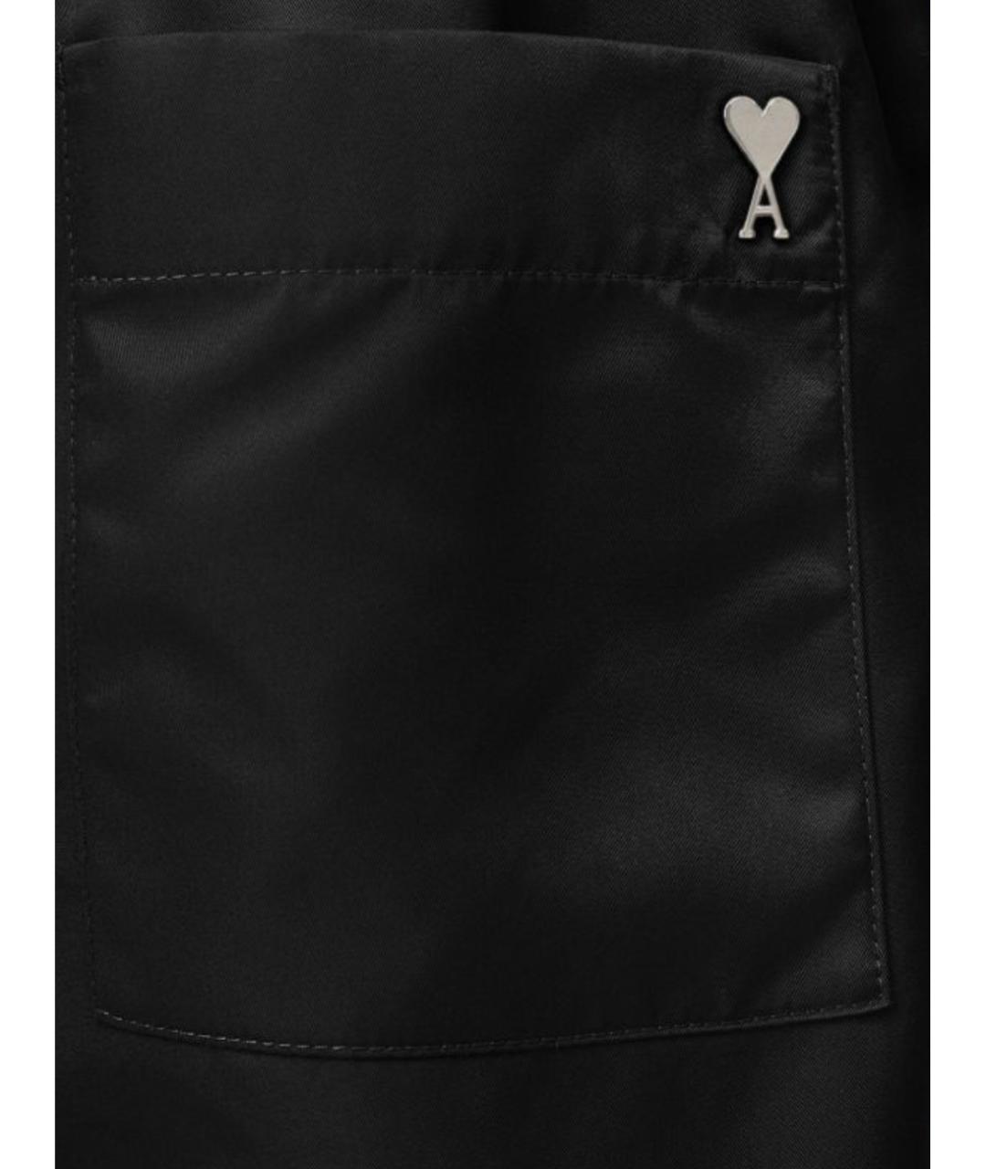 Ami Paris Черные полиэстеровые шорты, фото 3