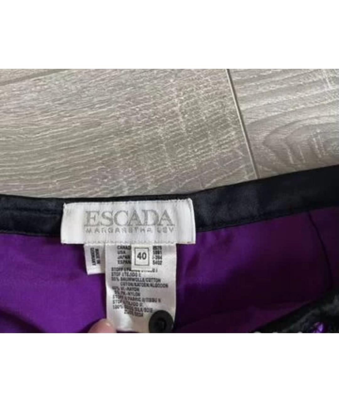 ESCADA Фиолетовая хлопковая юбка миди, фото 3