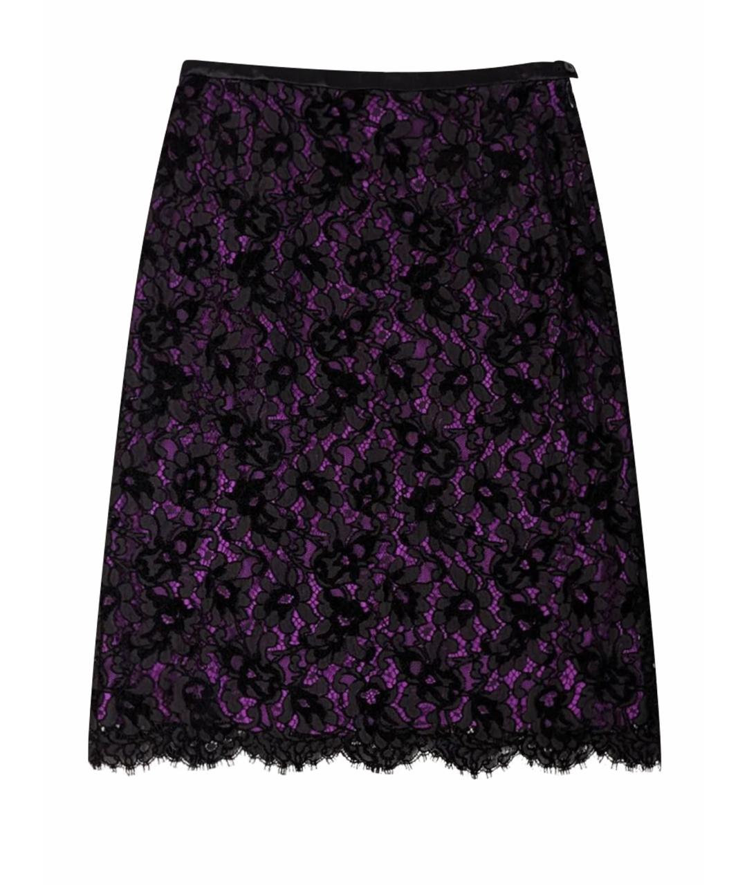 ESCADA Фиолетовая хлопковая юбка миди, фото 1