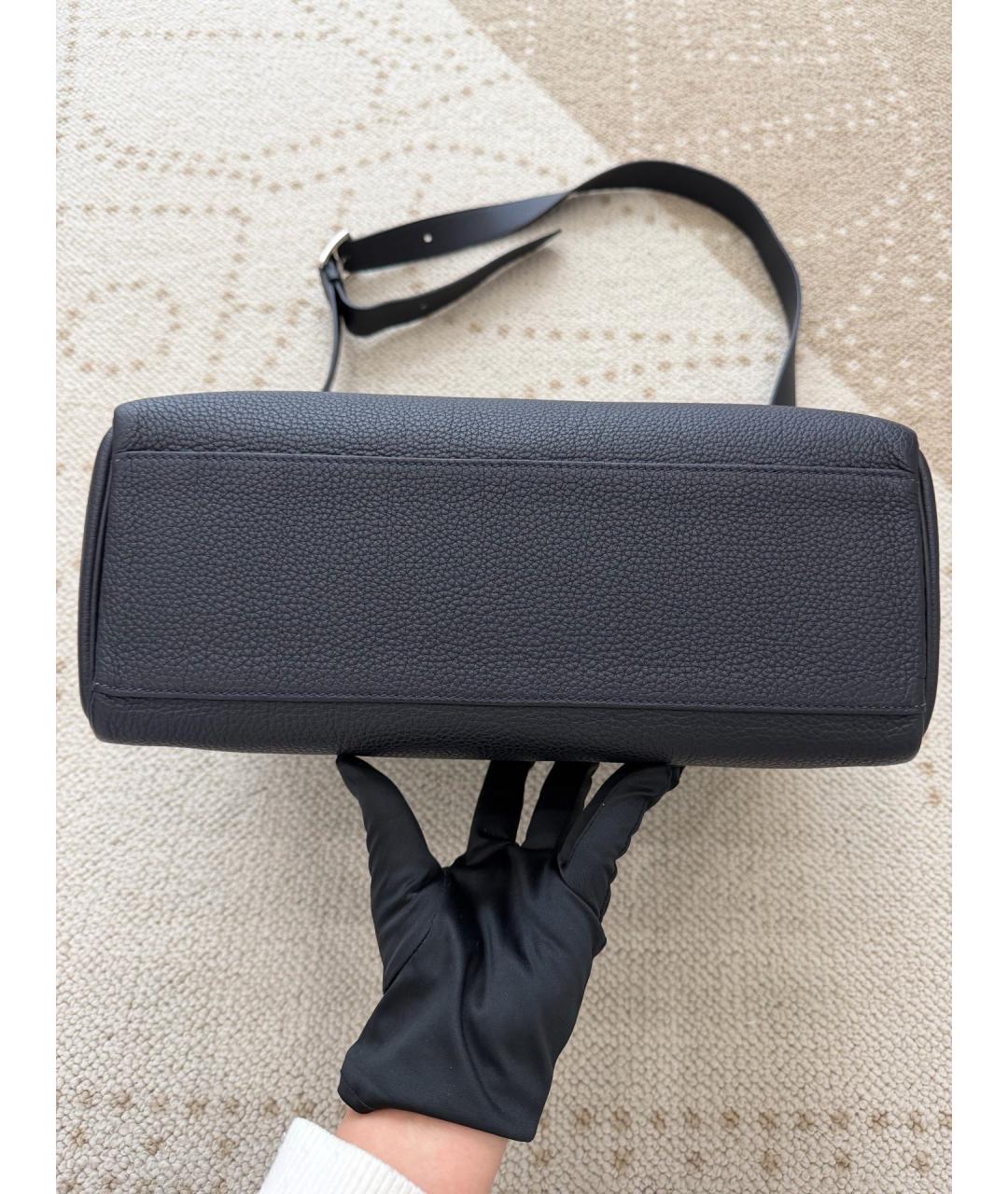 HERMES Синяя кожаная сумка через плечо, фото 5