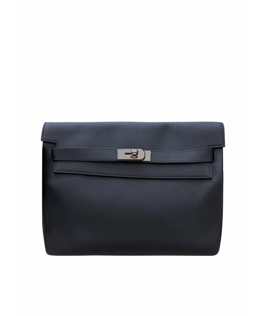 HERMES Синяя кожаная сумка через плечо, фото 1