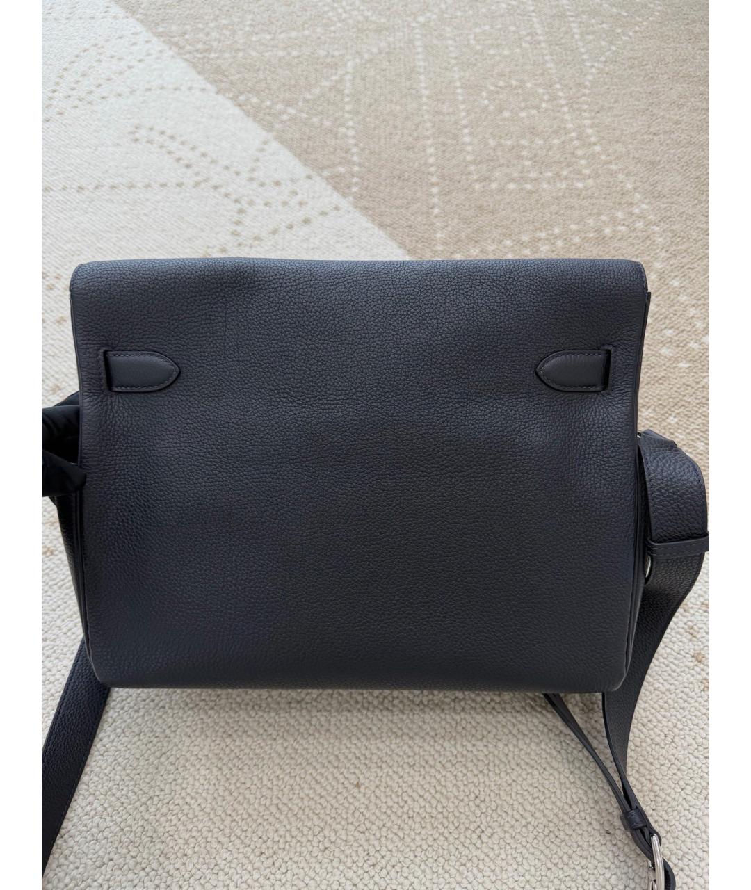 HERMES Синяя кожаная сумка через плечо, фото 2