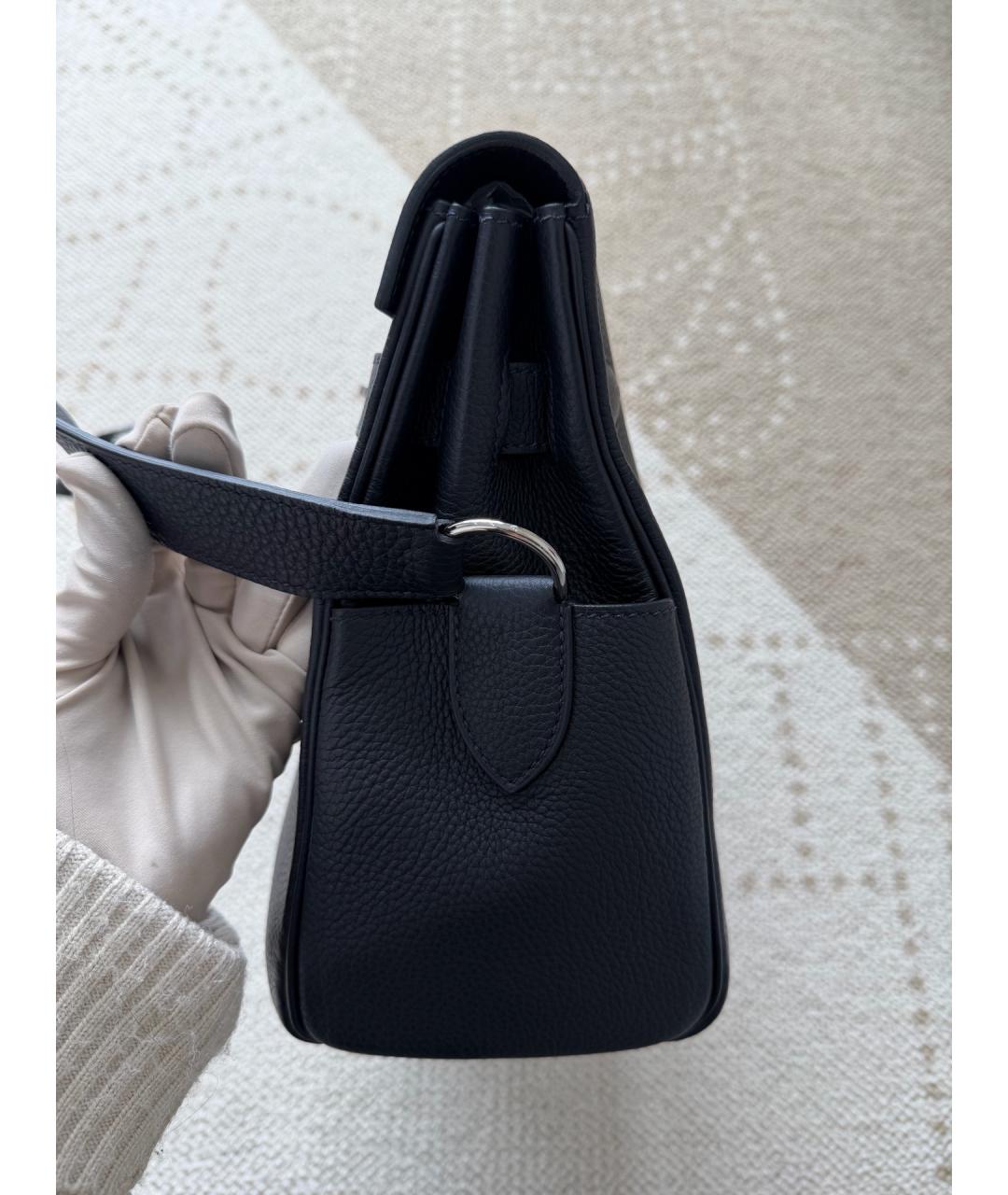 HERMES Синяя кожаная сумка через плечо, фото 4