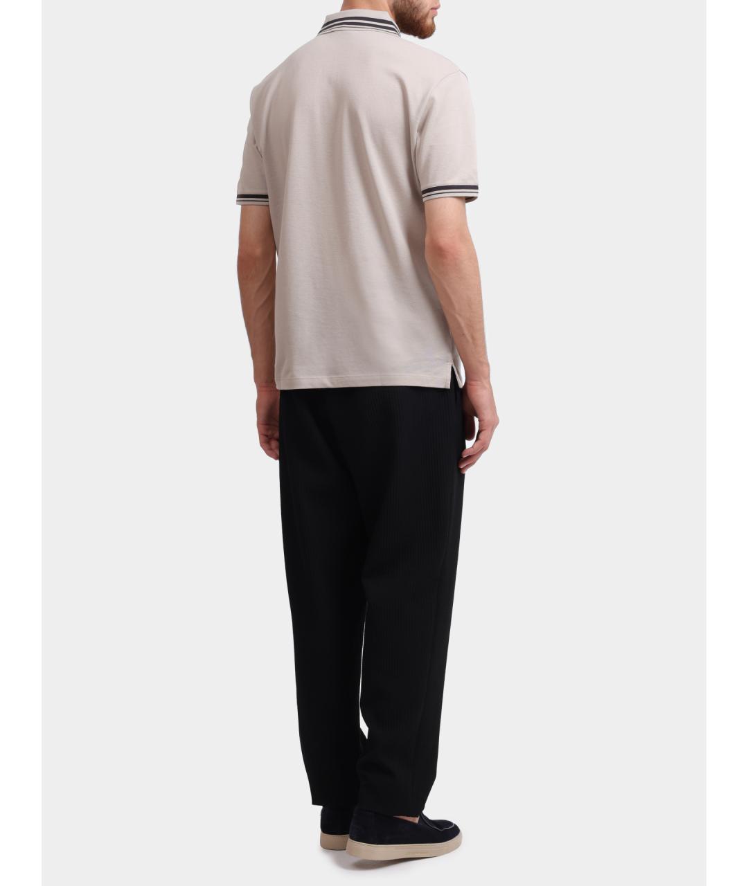 EMPORIO ARMANI Хлопковое поло с коротким рукавом, фото 2