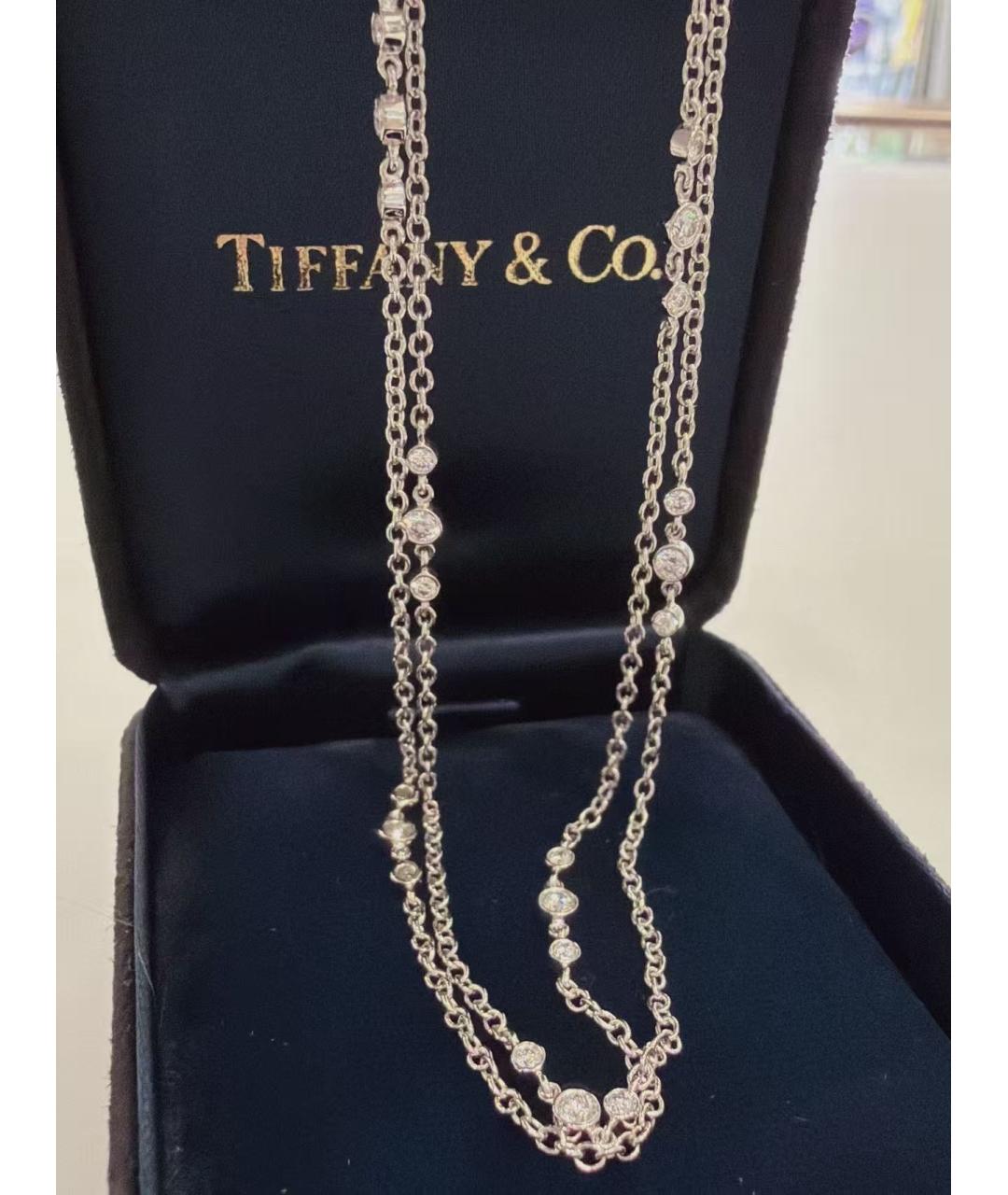 TIFFANY&CO Серебряное платиновое колье, фото 9