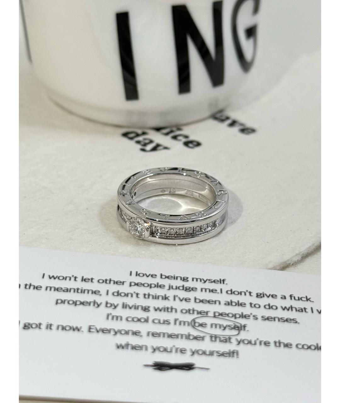 BVLGARI Серебряное кольцо из белого золота, фото 5