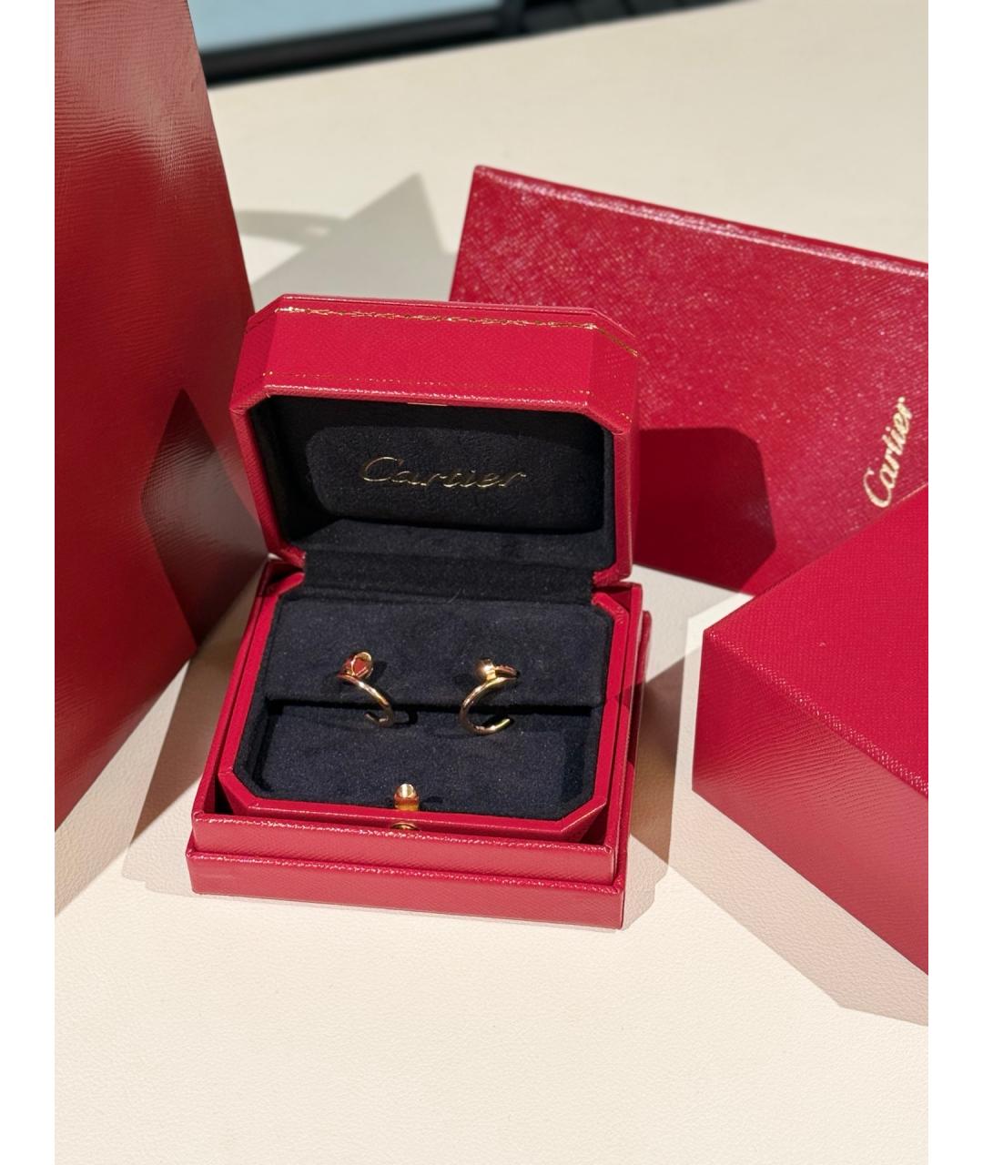 CARTIER Золотые серьги из желтого золота, фото 2