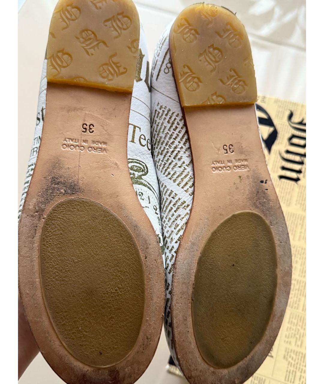 JOHN GALLIANO Кожаные балетки, фото 7