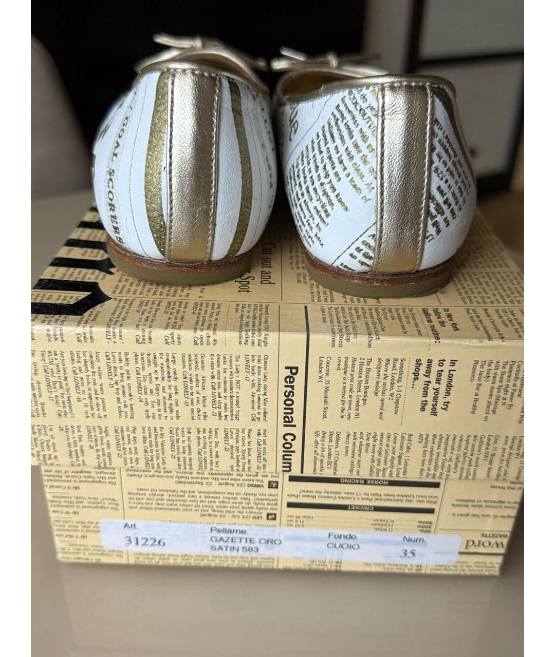 JOHN GALLIANO Кожаные балетки, фото 4