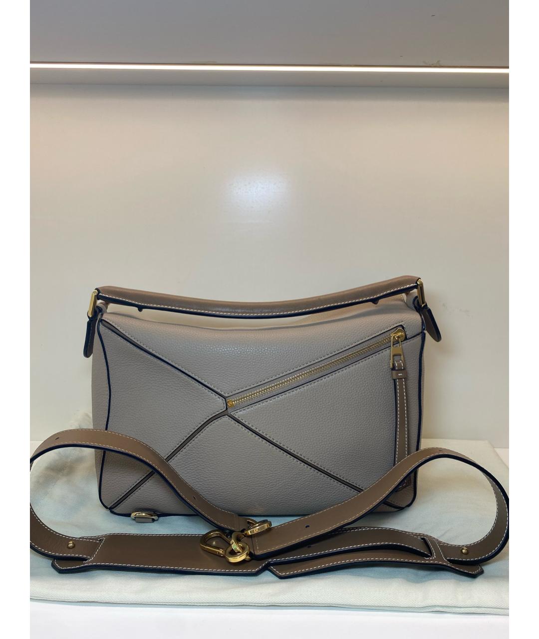 LOEWE Хаки кожаная сумка через плечо, фото 2