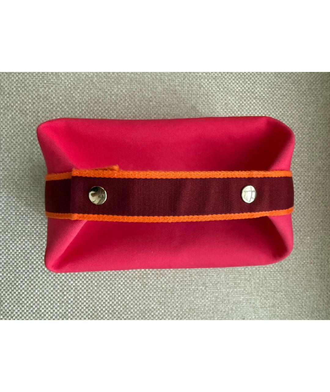 HERMES Фуксия хлопковая сумка с короткими ручками, фото 7