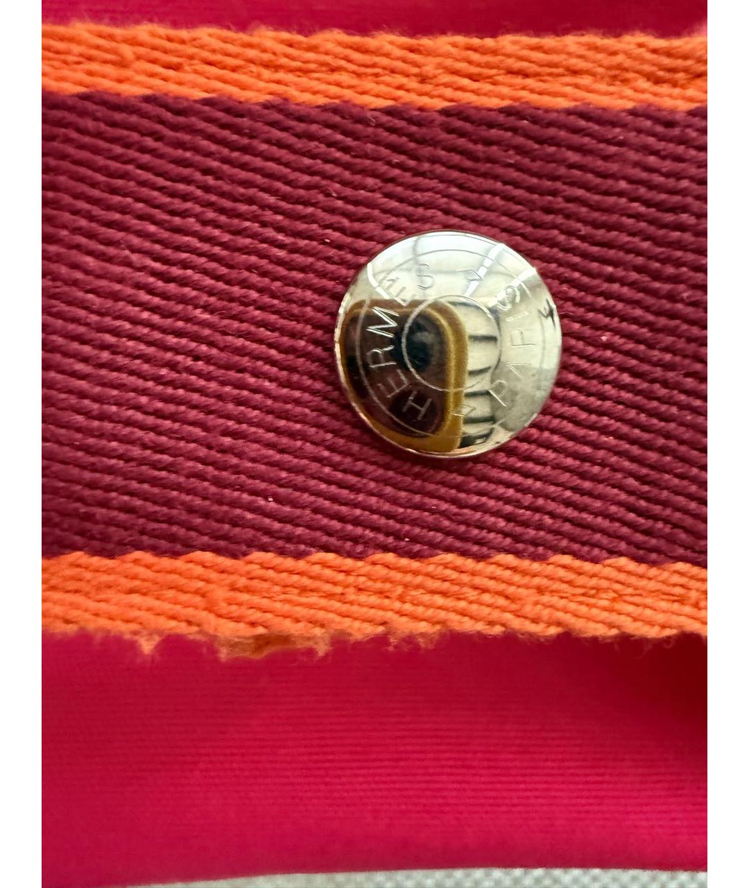 HERMES Фуксия хлопковая сумка с короткими ручками, фото 6