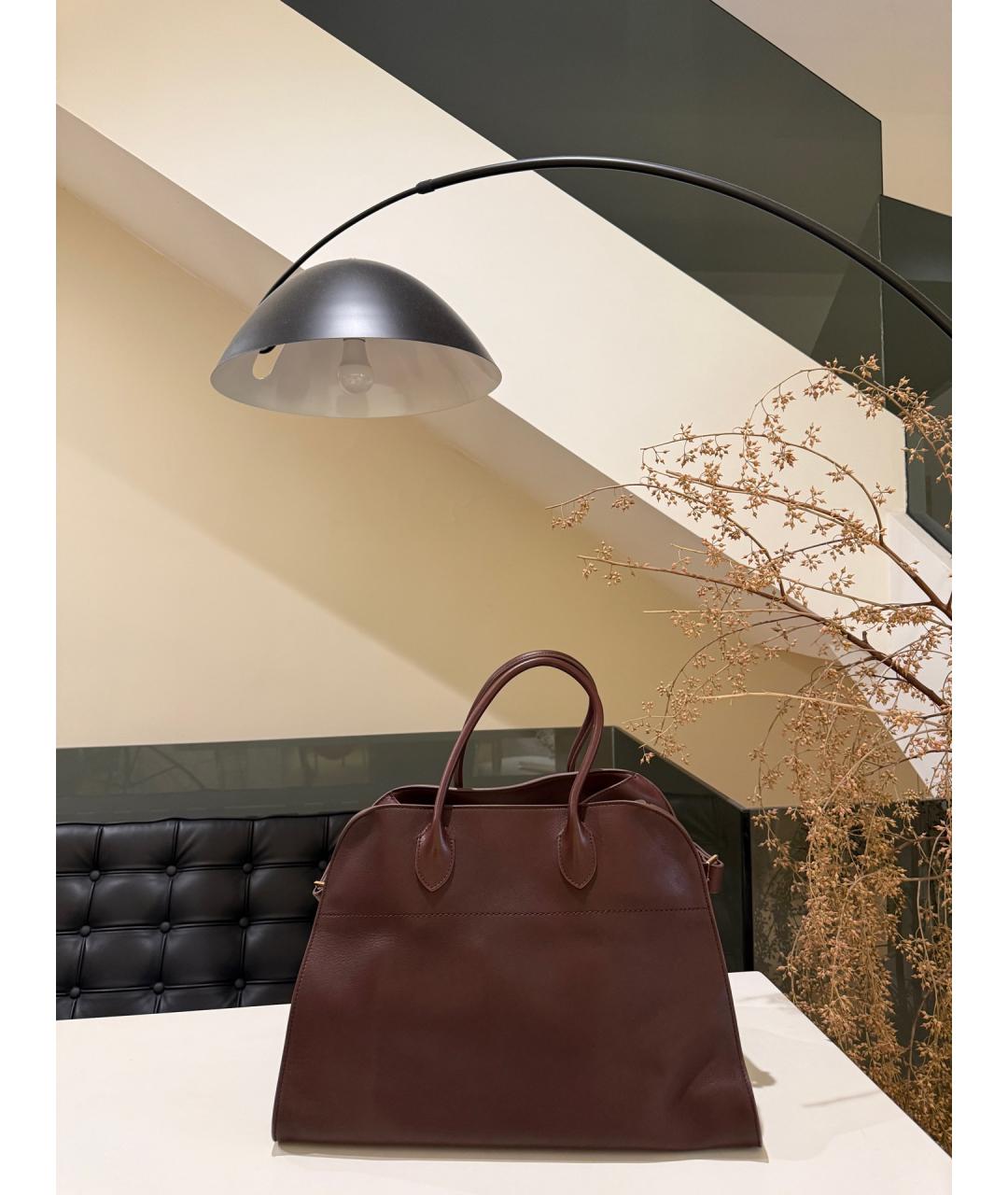 THE ROW Коричневая кожаная сумка тоут, фото 4