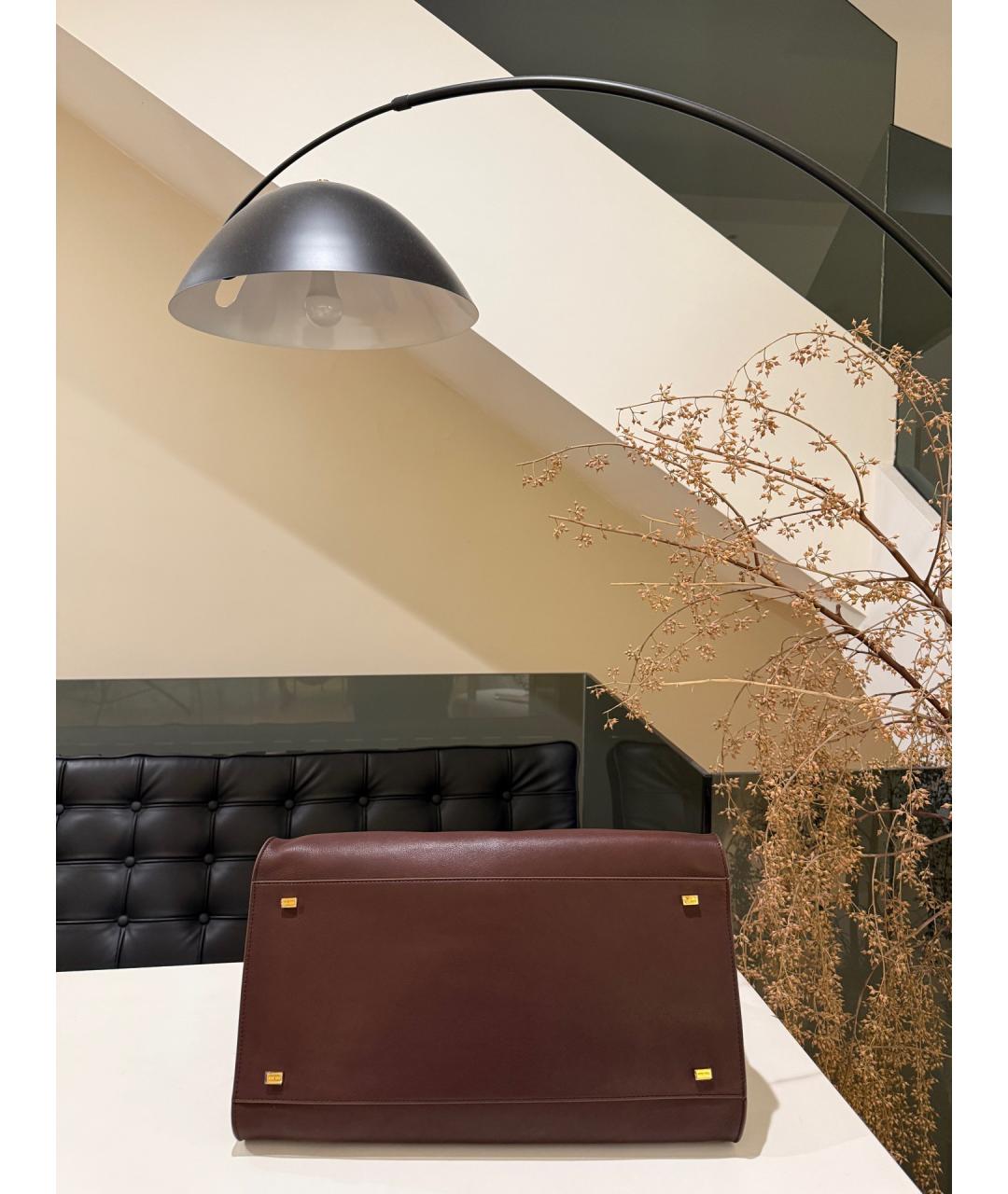 THE ROW Коричневая кожаная сумка тоут, фото 5