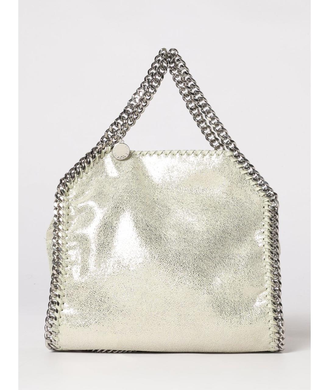 STELLA MCCARTNEY Золотая синтетическая сумка с короткими ручками, фото 6