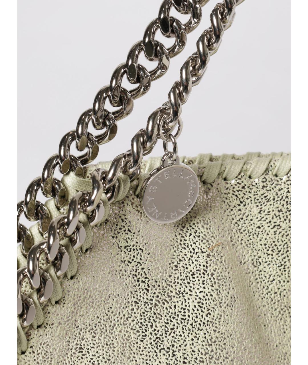 STELLA MCCARTNEY Золотая синтетическая сумка с короткими ручками, фото 4