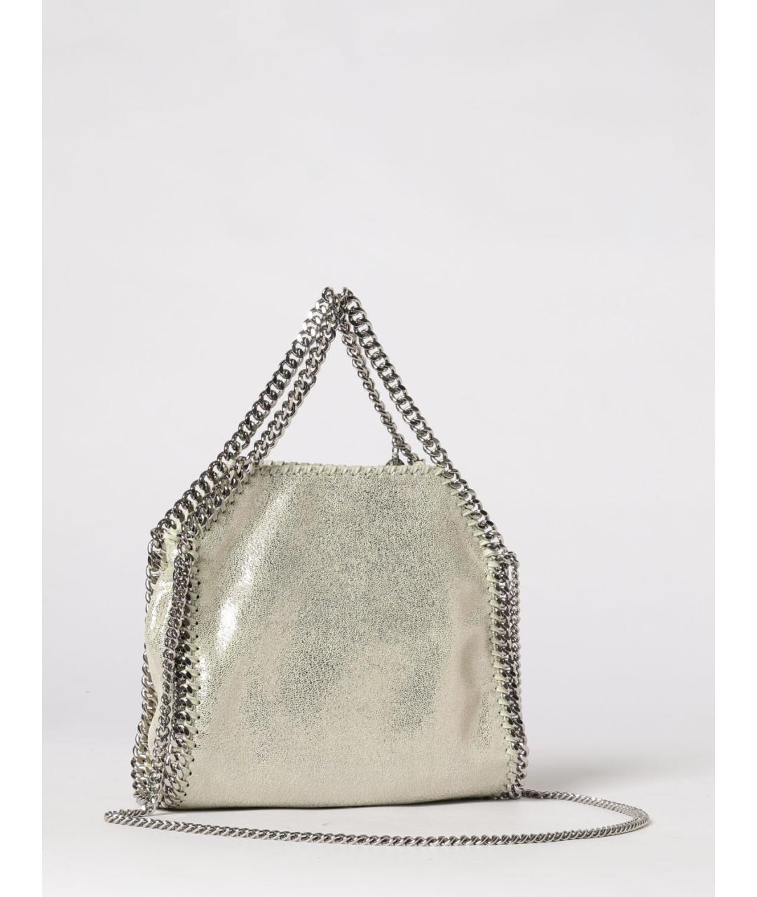 STELLA MCCARTNEY Золотая синтетическая сумка с короткими ручками, фото 3