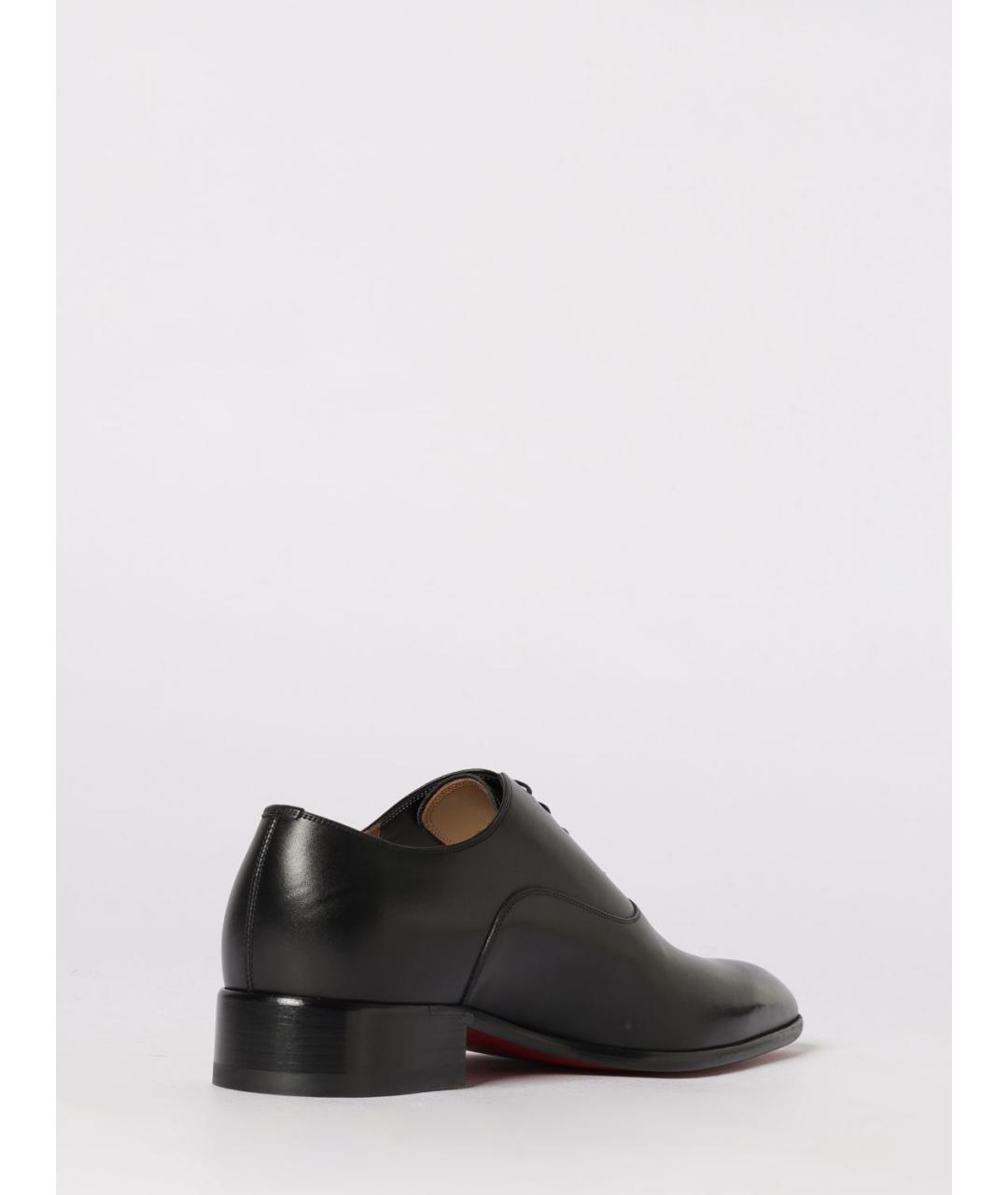 CHRISTIAN LOUBOUTIN Черные кожаные туфли, фото 3