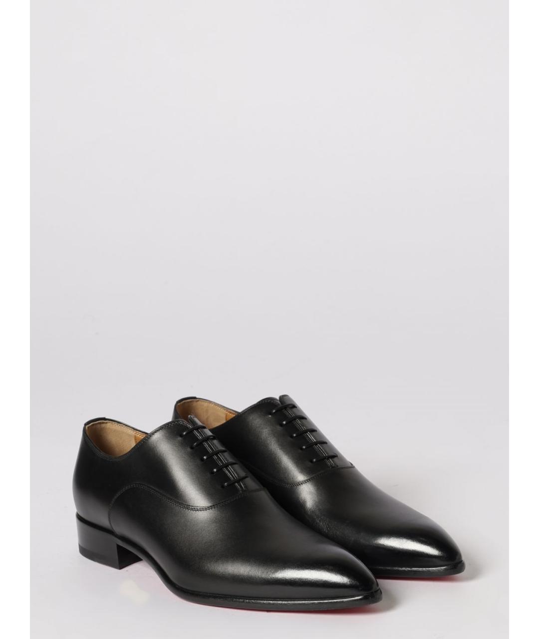 CHRISTIAN LOUBOUTIN Черные кожаные туфли, фото 2