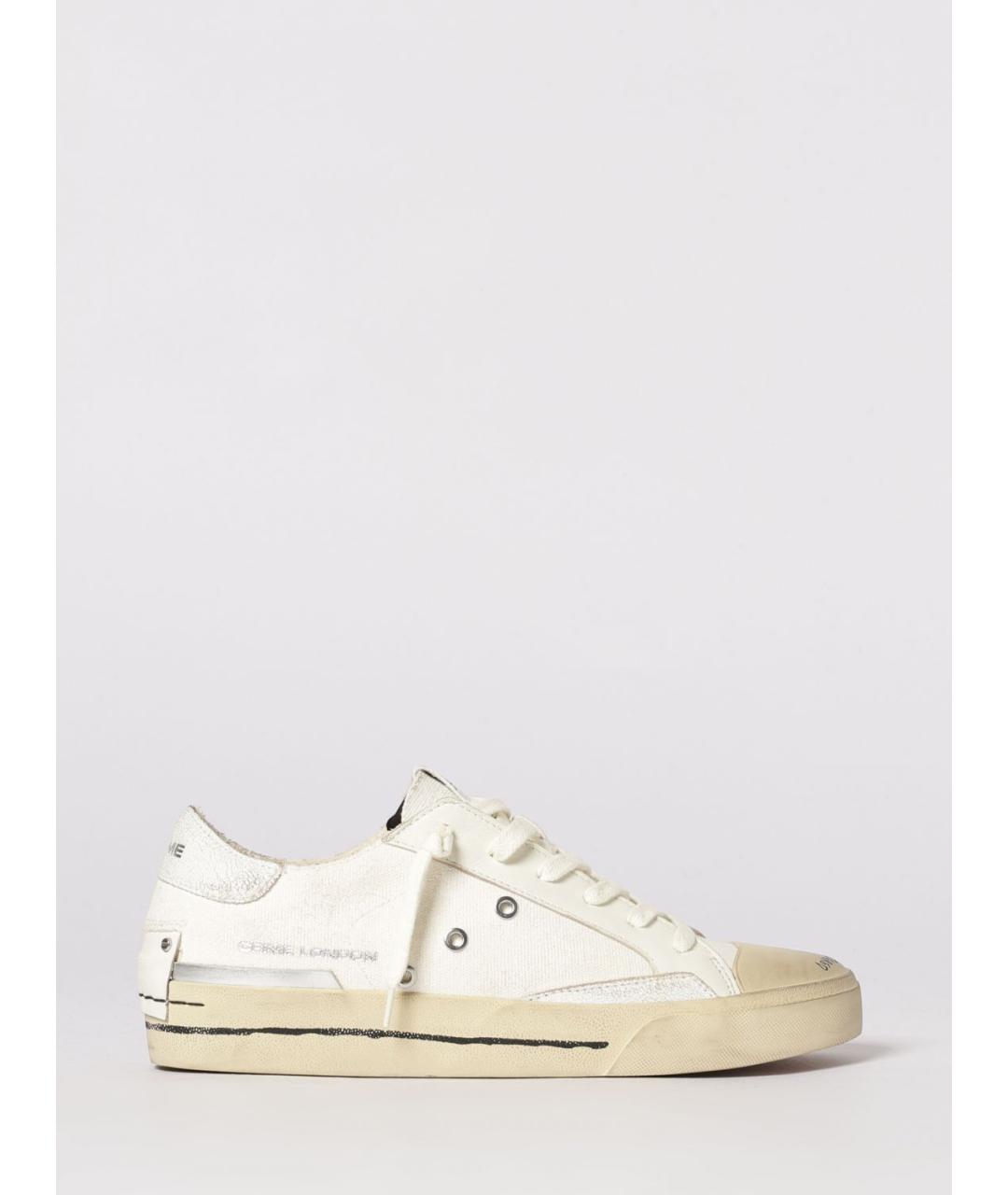 CRIME LONDON Бежевые текстильные низкие кроссовки / кеды, фото 4