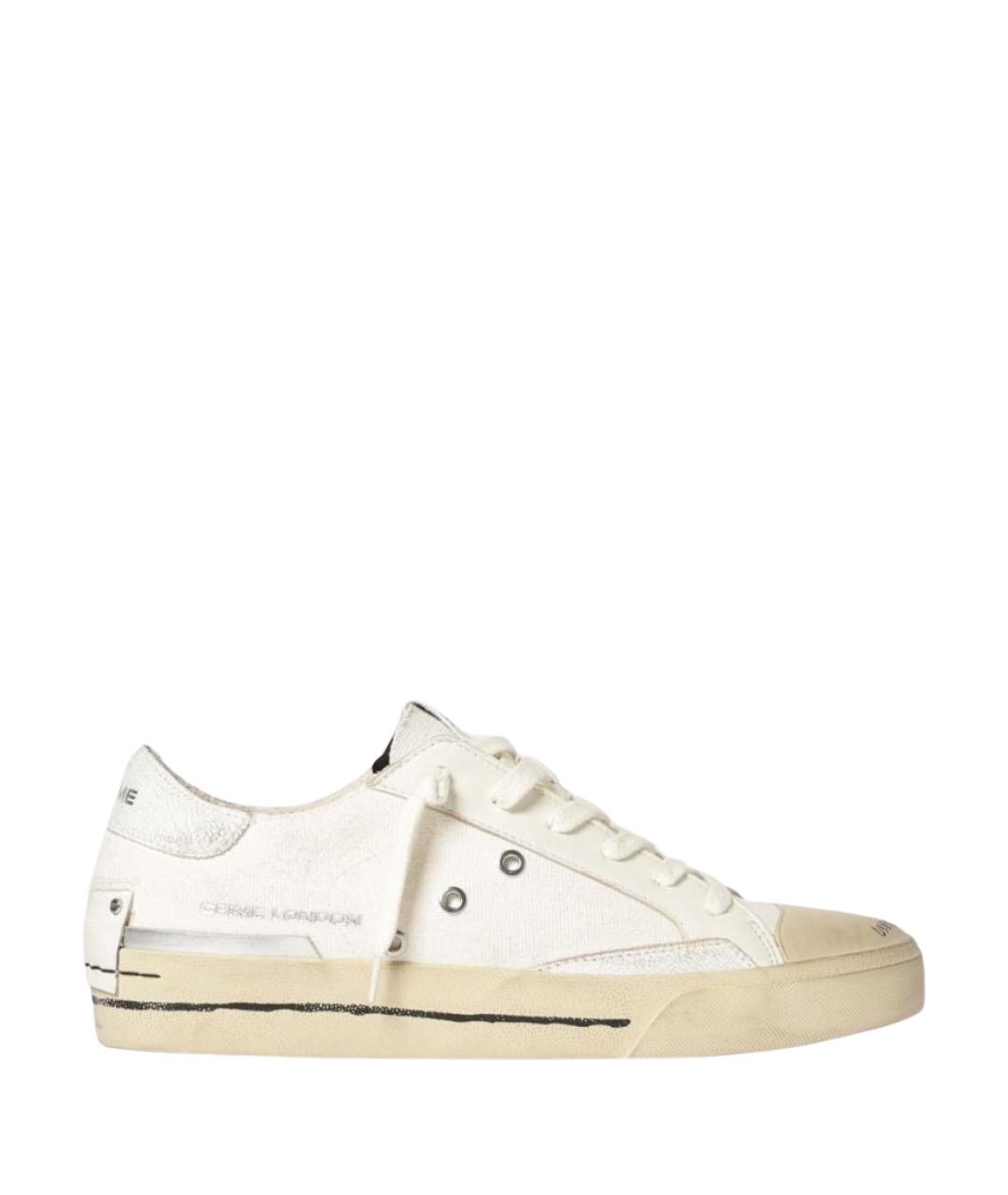 CRIME LONDON Бежевые текстильные низкие кроссовки / кеды, фото 1