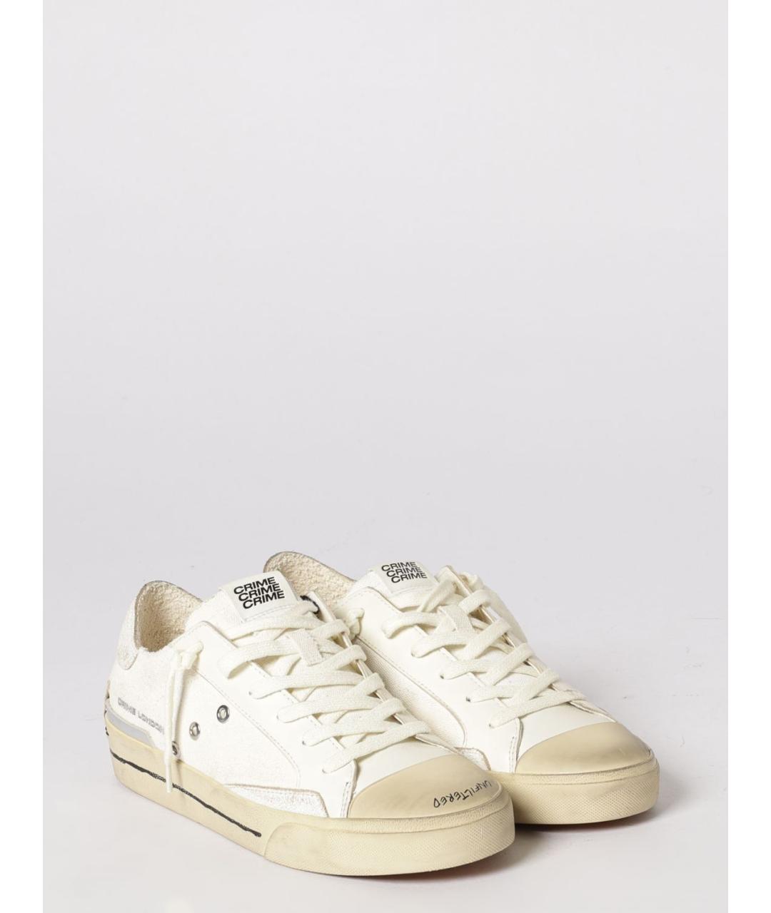 CRIME LONDON Бежевые текстильные низкие кроссовки / кеды, фото 2