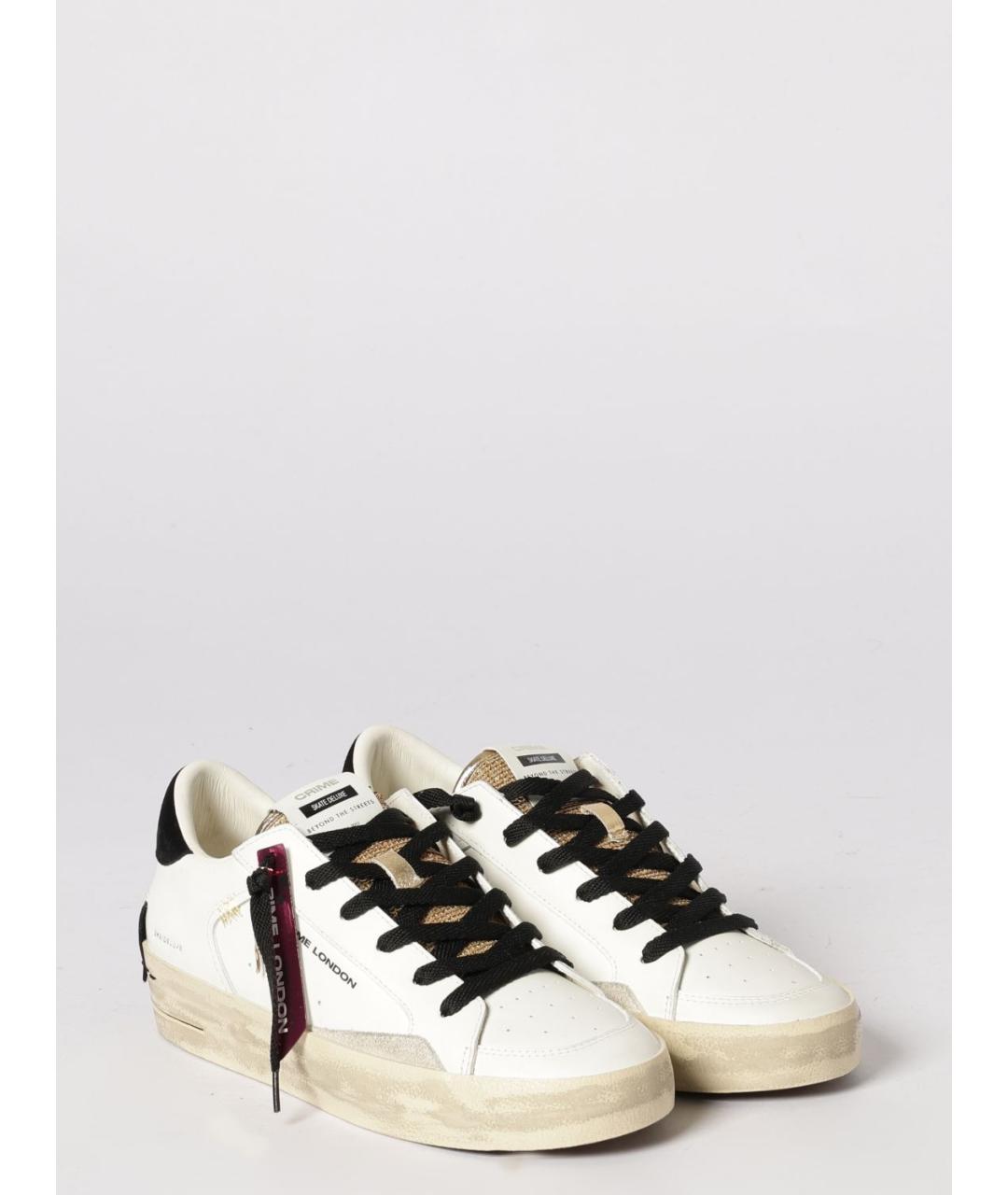 CRIME LONDON Черные кожаные кеды, фото 2