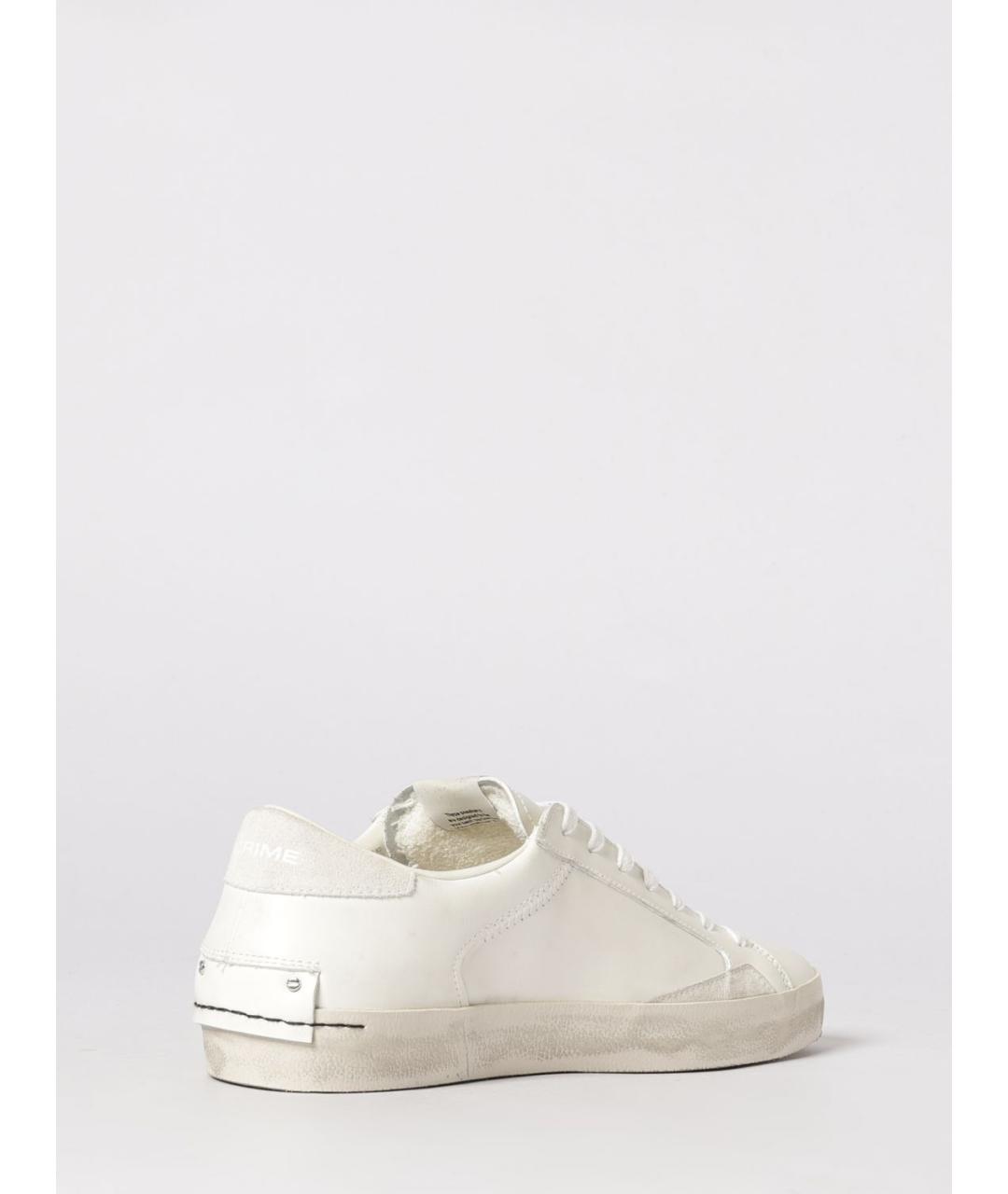 CRIME LONDON Белые кожаные низкие кроссовки / кеды, фото 3