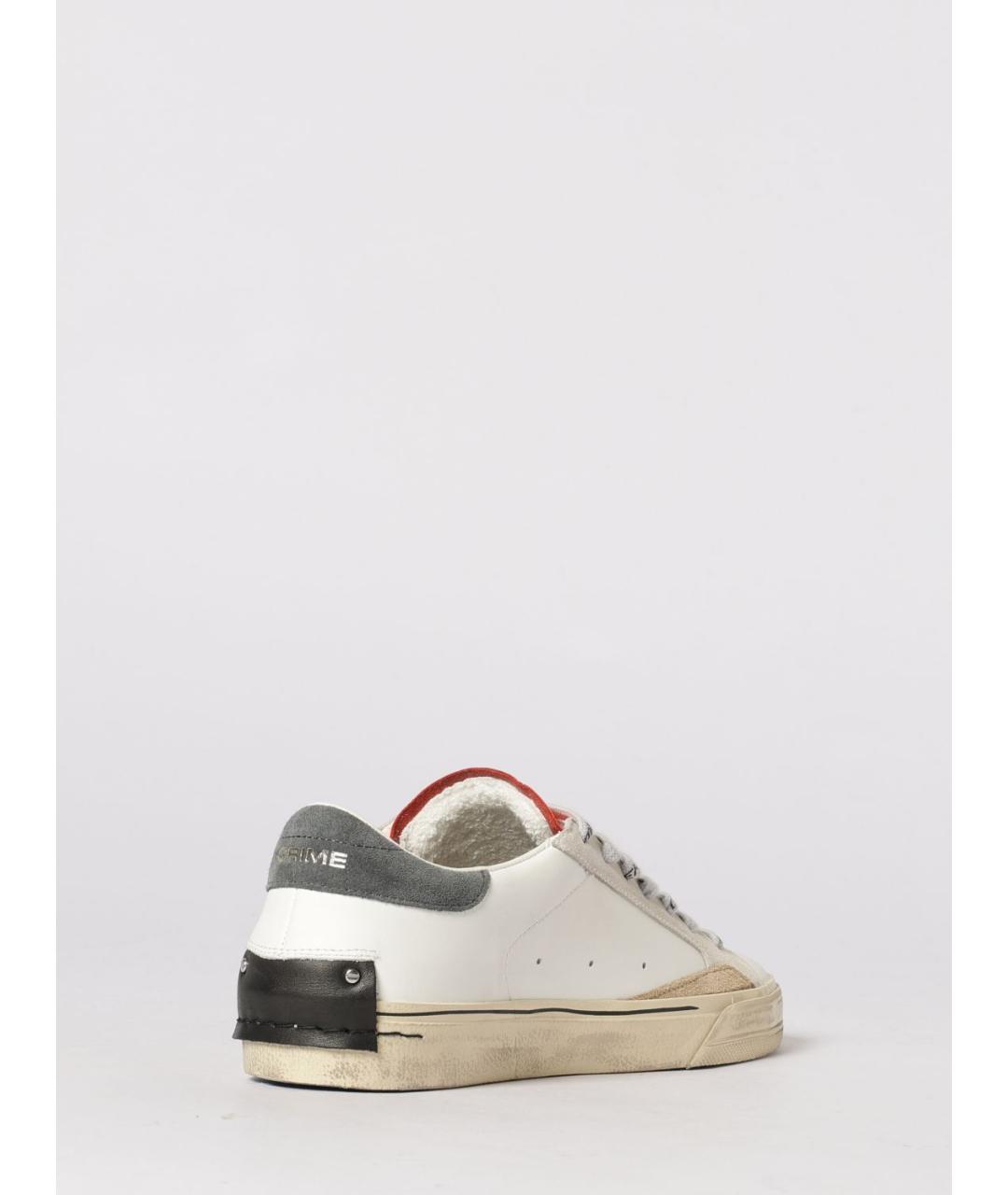 CRIME LONDON Белые кожаные низкие кроссовки / кеды, фото 3