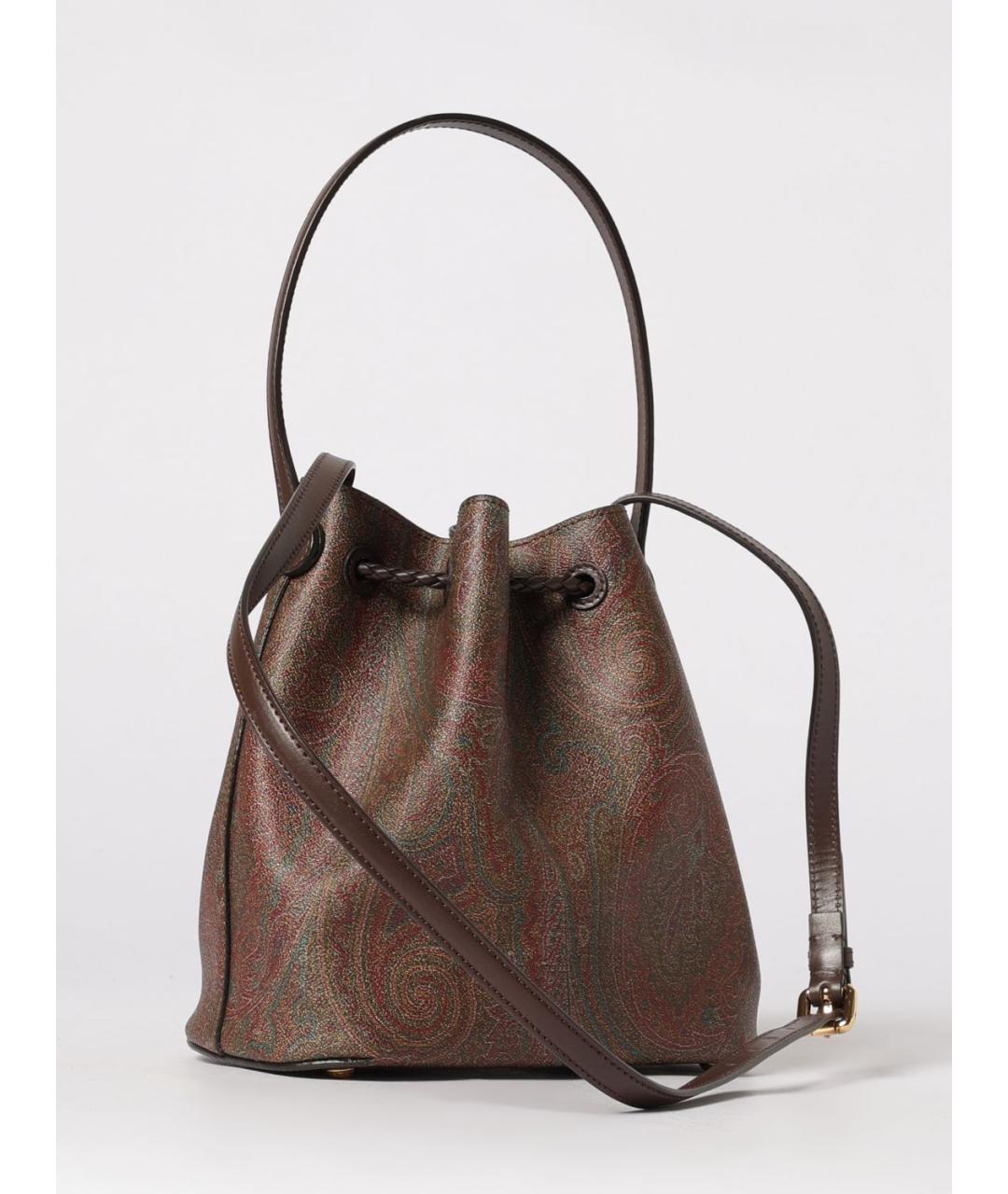 ETRO Коричневая хлопковая сумка с короткими ручками, фото 3