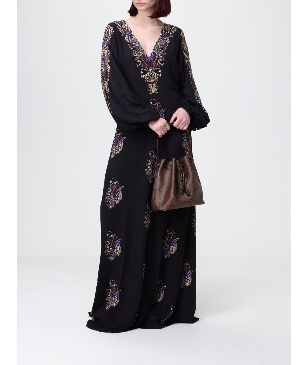 ETRO Коричневая хлопковая сумка с короткими ручками, фото 2