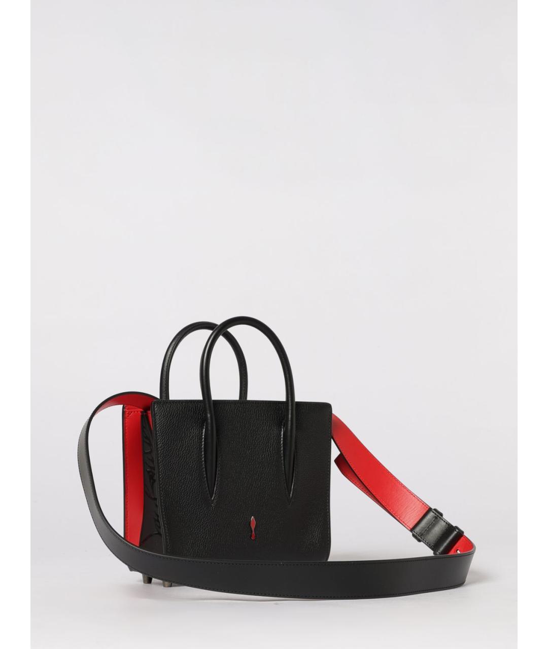 CHRISTIAN LOUBOUTIN Черная кожаная сумка тоут, фото 2