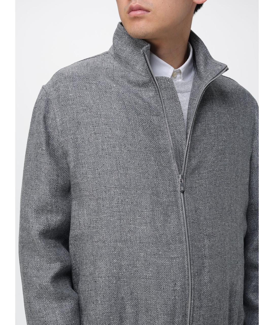 BRUNELLO CUCINELLI Серая шерстяная куртка, фото 5