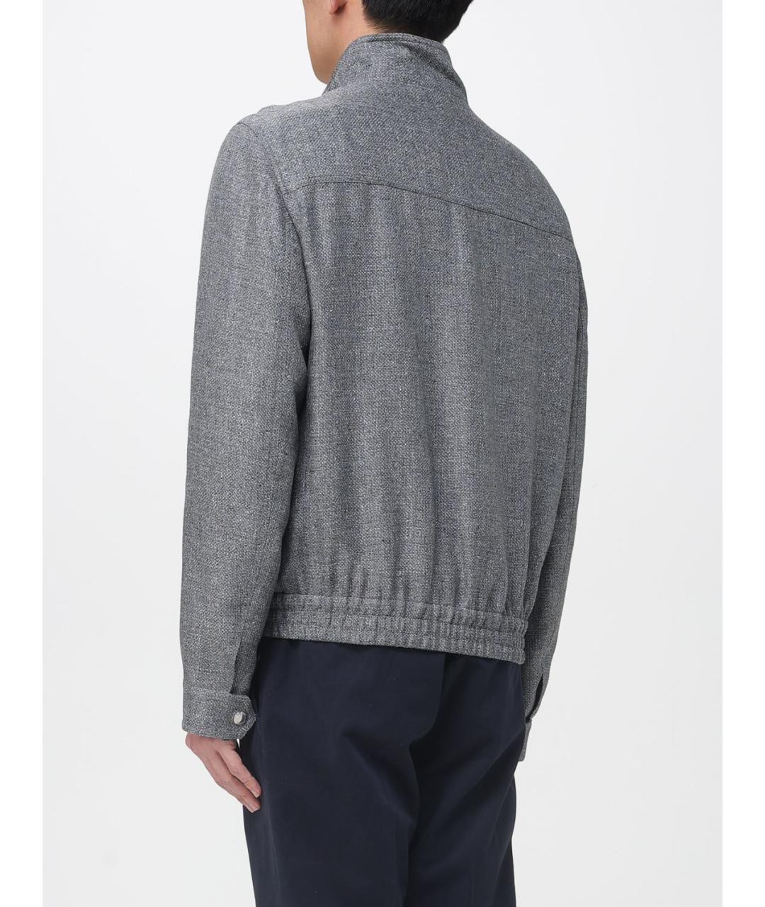 BRUNELLO CUCINELLI Серая шерстяная куртка, фото 3